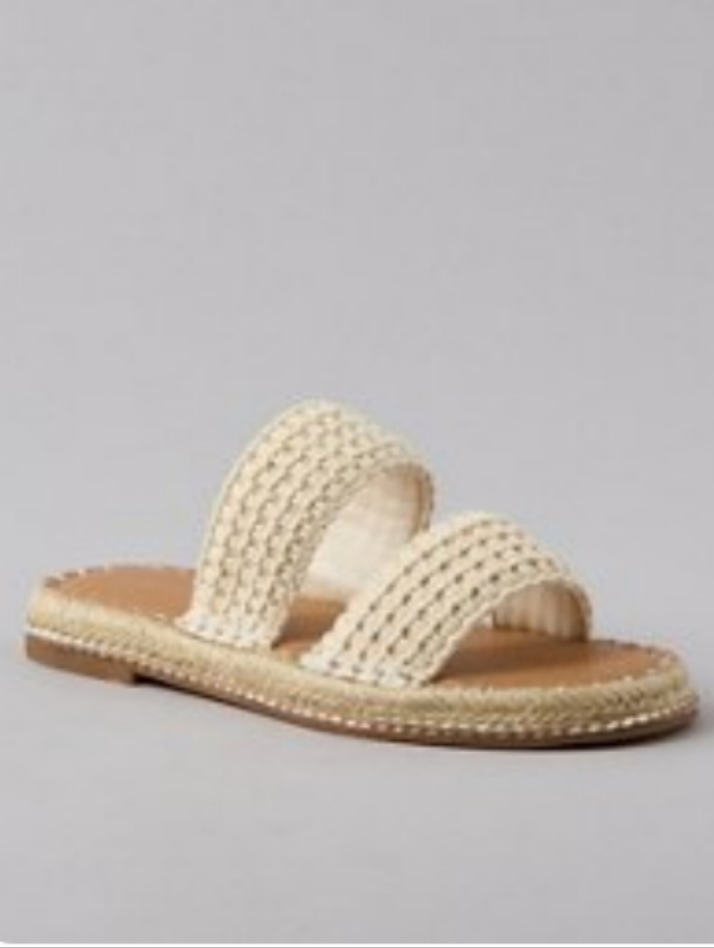 NWOT American Eagle  Crochet Espadrille Slide Sandals Size 5